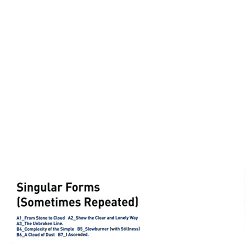 Sylvain Chauveau - Singular Forms (Sometimes Repeated)