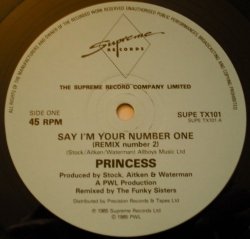 Princess - Princess: Say I'm Your No. 1 (Remix Number 2) 12"