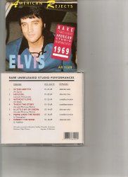 elvis presley american rejects cd rare ! 7 outtakes 1969 !